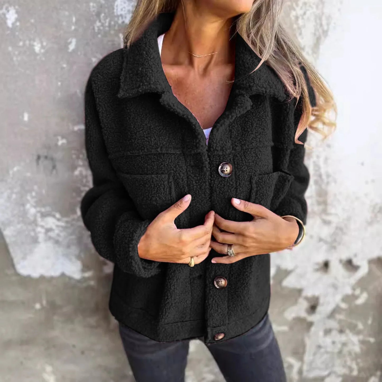Veste CozyLux à Col Revers