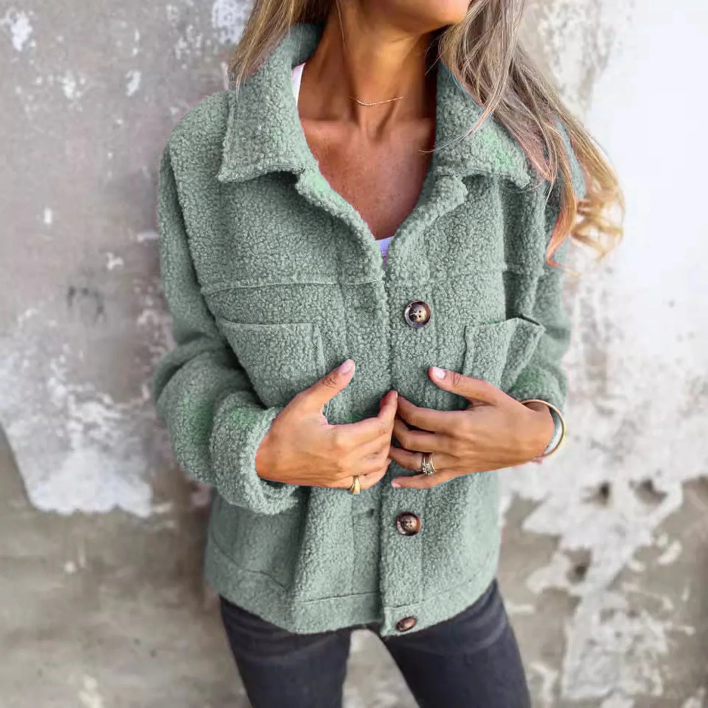 Veste CozyLux à Col Revers